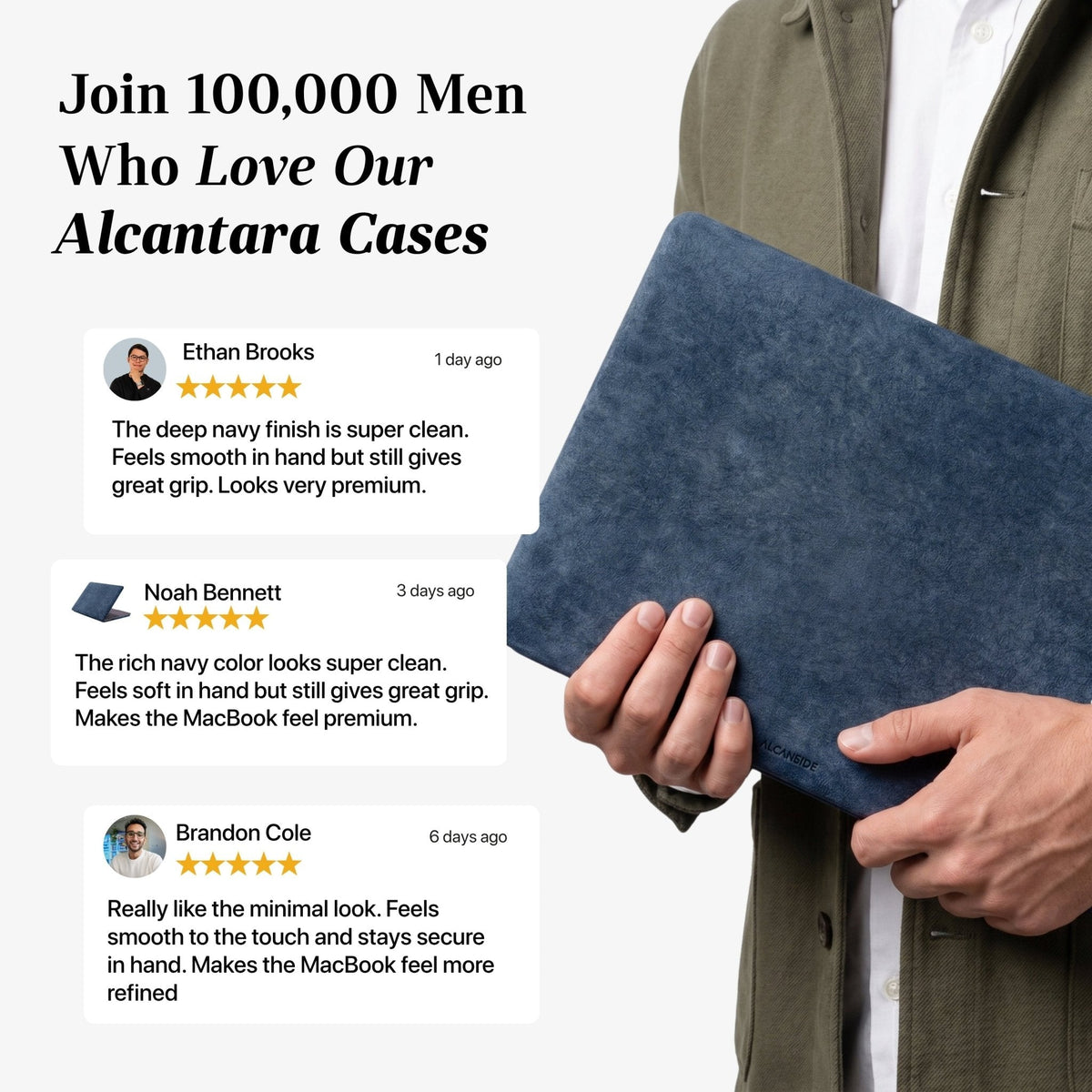 Alcantara MacBook Air Cover - For 13.6 inch (2022 M2 - 2025 M4) - Ocean Blue
