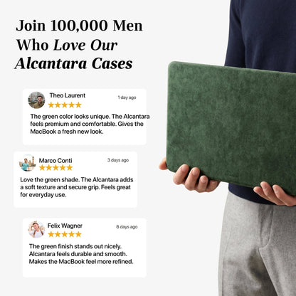 Alcantara MacBook Neo Cover - For 13 inch (2026) - Midnight Green