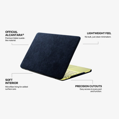 Alcantara MacBook Neo Cover - For 13 inch (2026) - Navy Blue