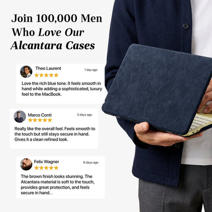 Alcantara MacBook Neo Cover - For 13 inch (2026) - Navy Blue