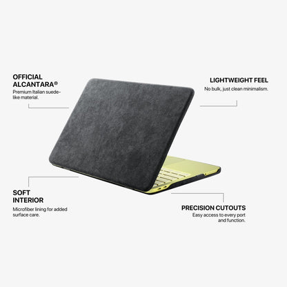 Alcantara MacBook Neo Cover - For 13 inch (2026) - Space Grey