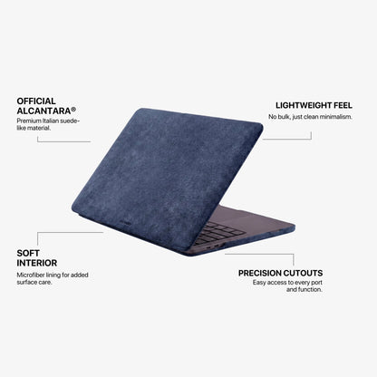 Alcantara MacBook Pro & Pro Max Cover - For 16 inch (2021-2024) - Ocean Blue