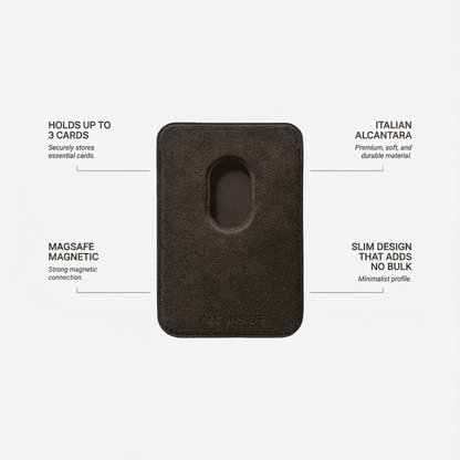 Alcantara MagSafe Wallet - Chocolate Brown