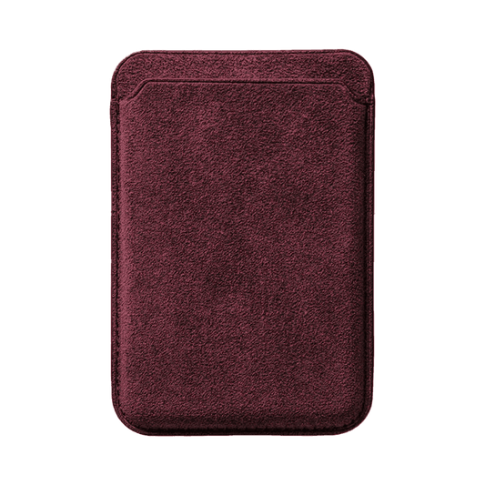 Alcantara MagSafe Wallet - Wine Red
