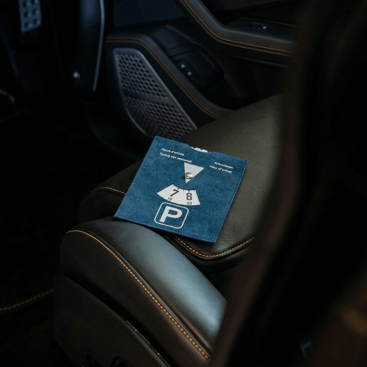 Alcantara Parking Disc - Ocean Blue