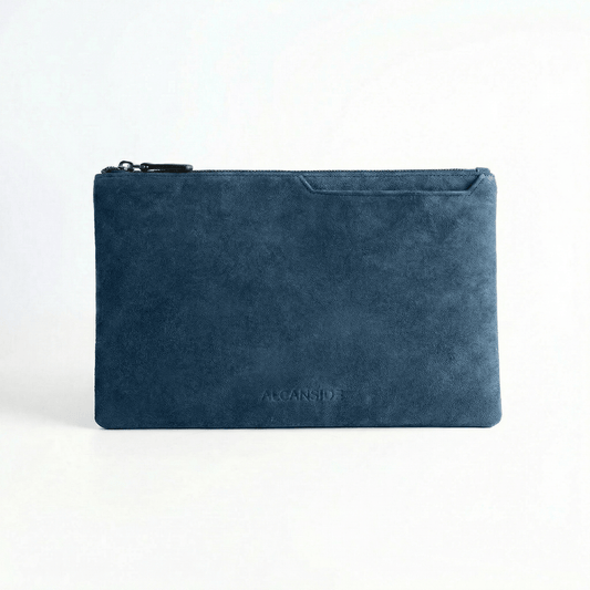 Alcantara Pouch - Ocean Blue