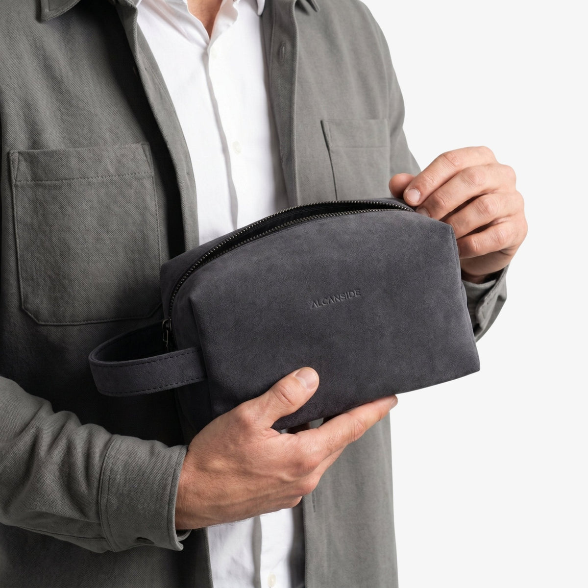 Alcantara Washbag - Space Grey