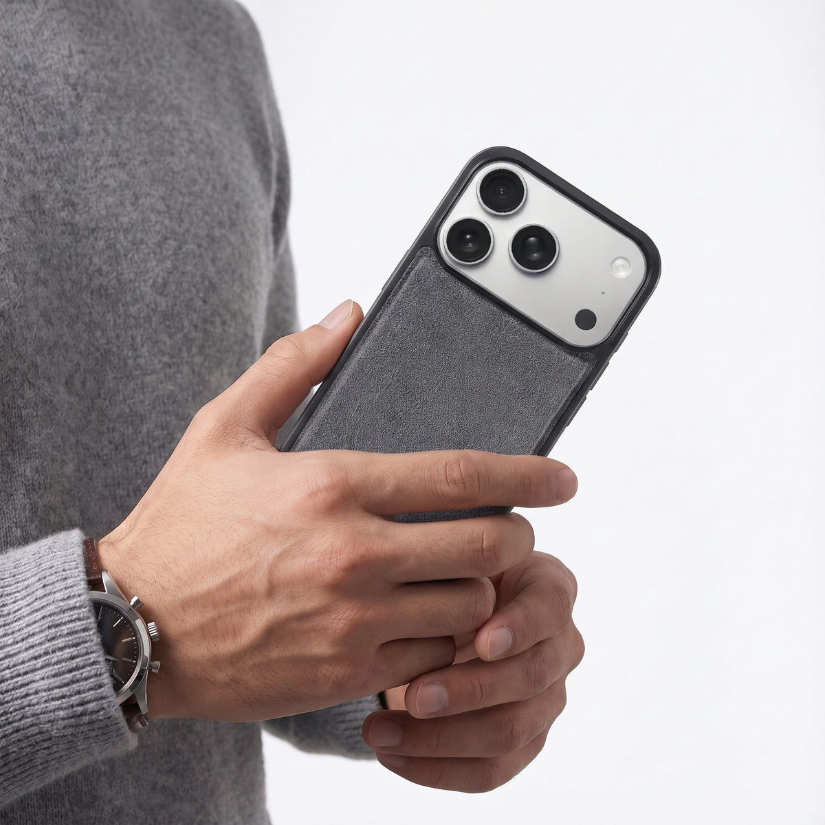 iPhone 17 Pro - Alcantara Back Cover - Nardo Gray