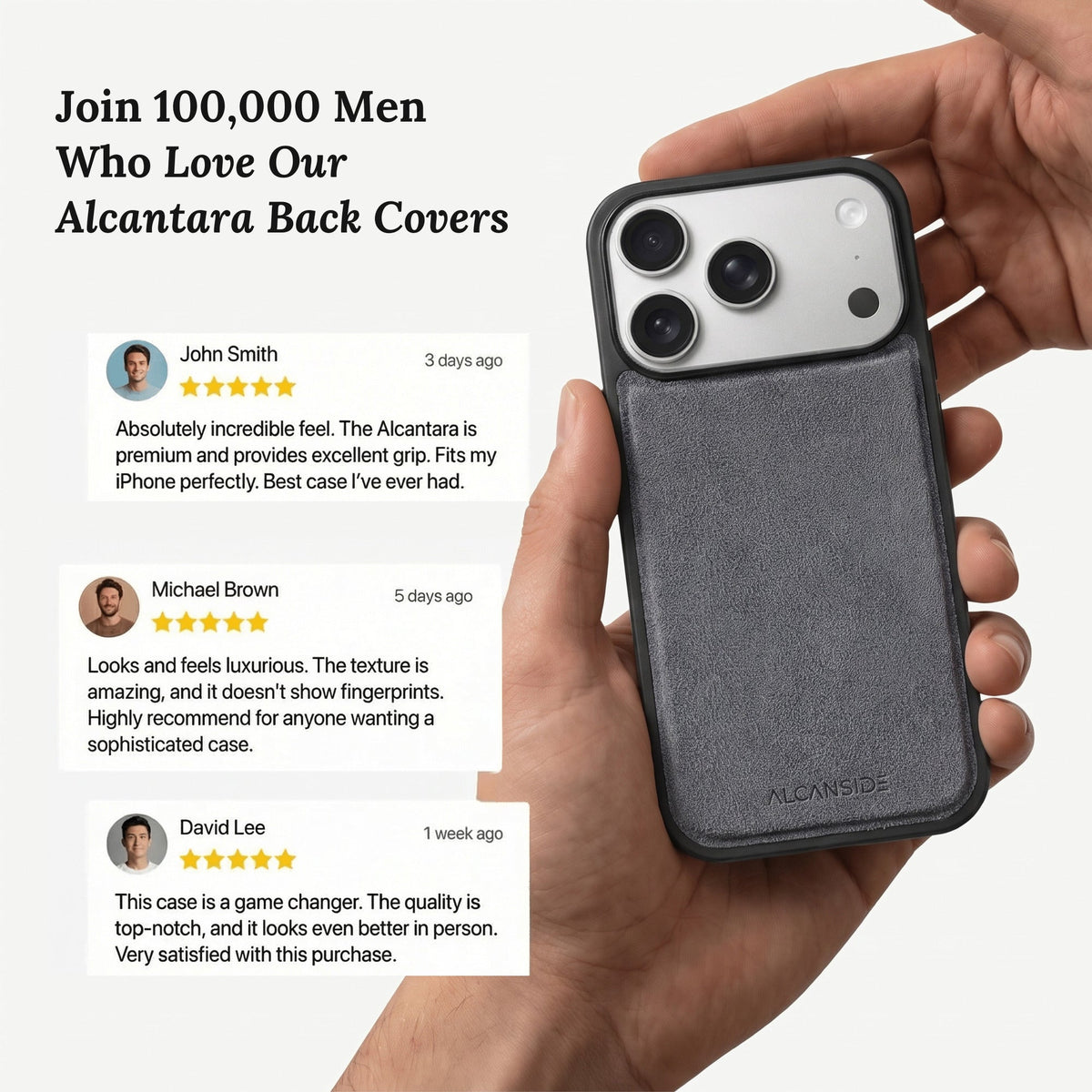 iPhone 17 Pro - Alcantara Back Cover - Nardo Gray