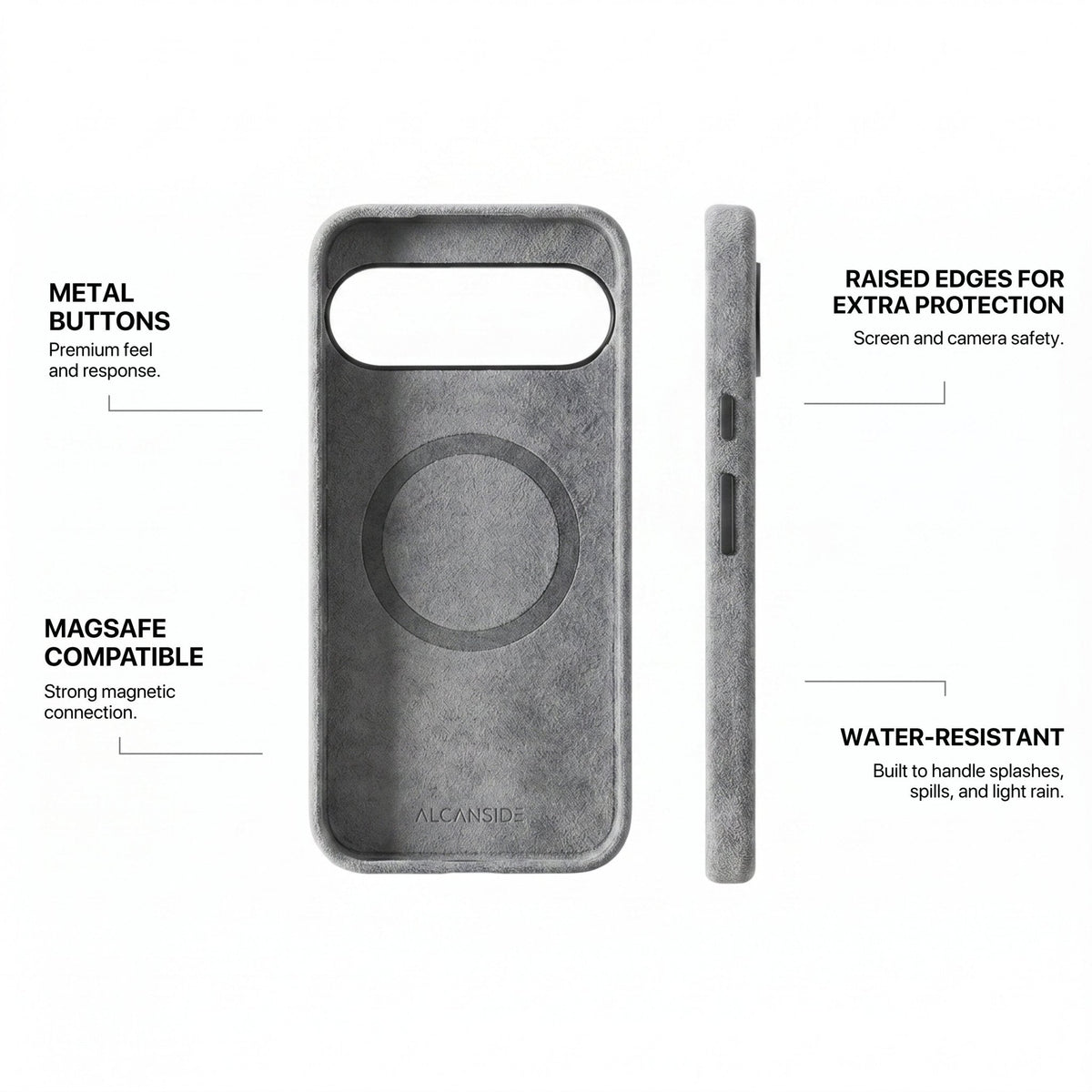 Google Pixel 10 - Alcantara Case - Nardo Gray