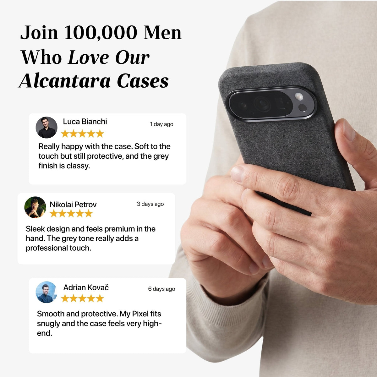 Google Pixel 10 Pro - Alcantara Case - Space Grey