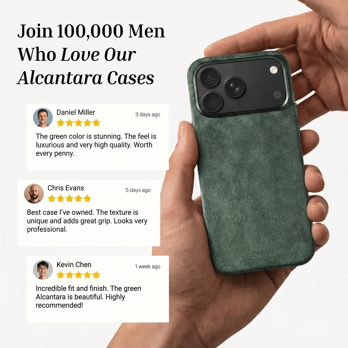 iPhone Alcantara Case - Midnight Green