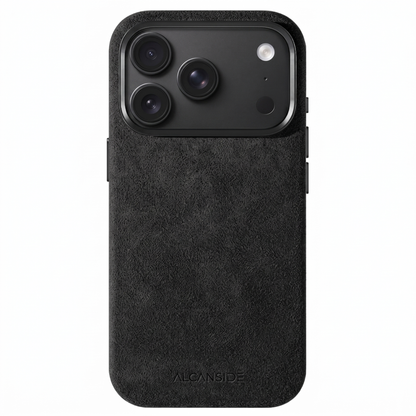 iphone 18 pro max alcantara case - Deep Black