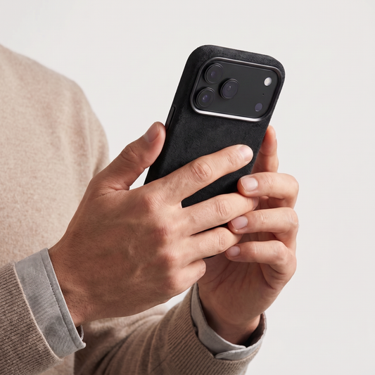 iPhone Alcantara Case - Deep Black