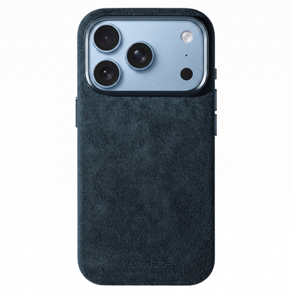 iphone 18 pro max alcantara case - Navy Blue