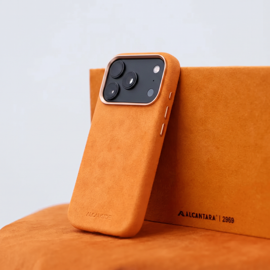 iPhone Alcantara Case - Orange
