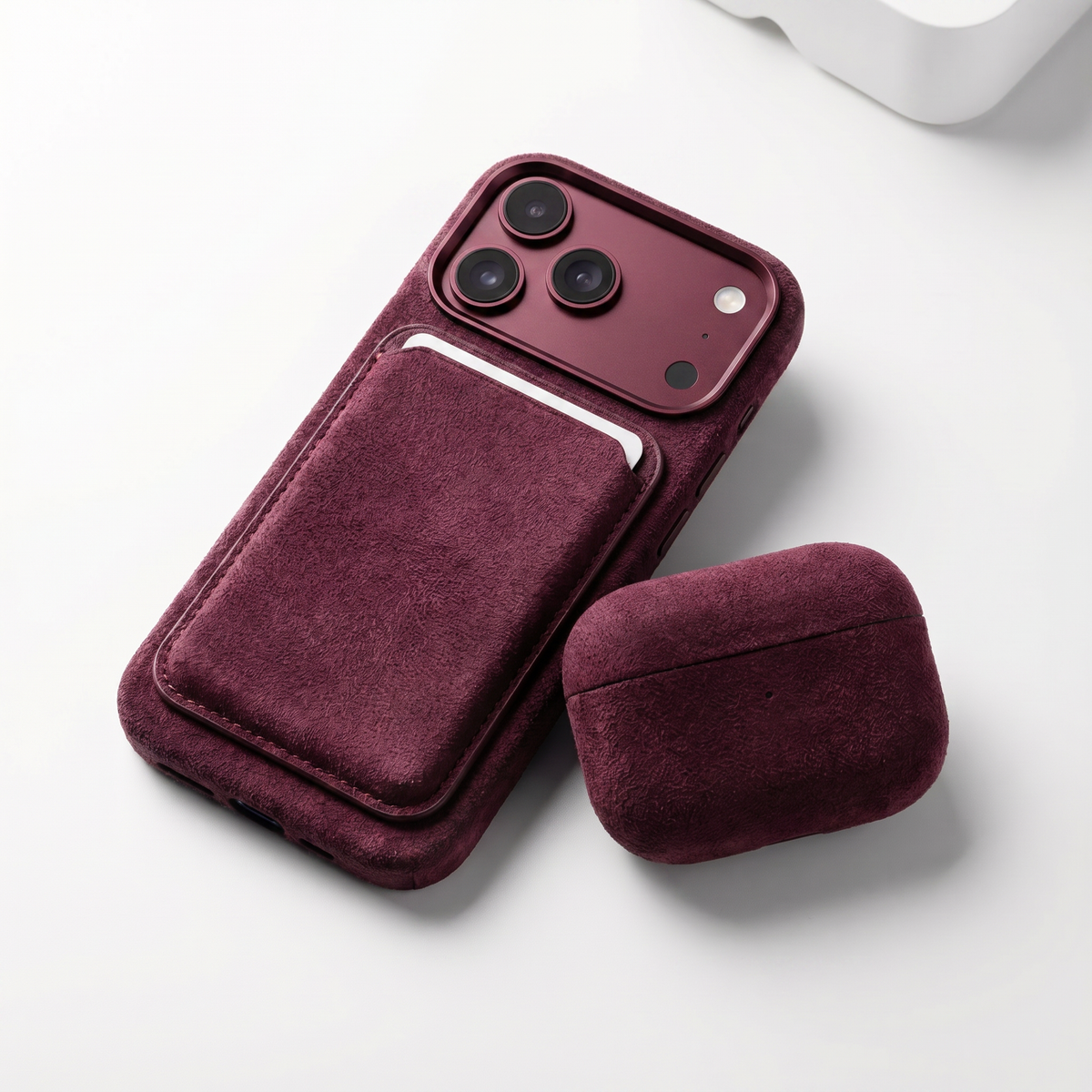 iPhone Alcantara Case - Wine Red