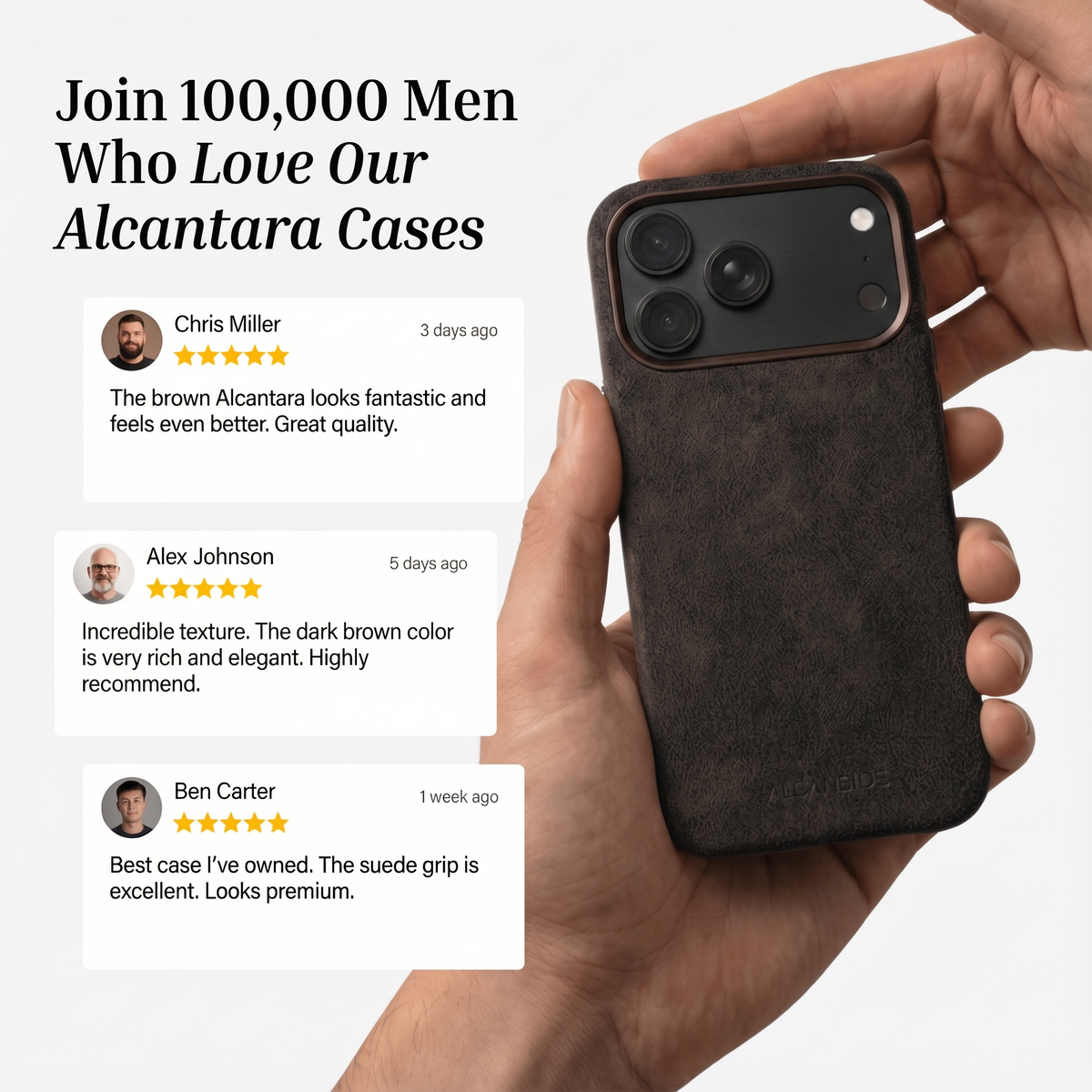 iPhone Alcantara Case - Chocolate Brown