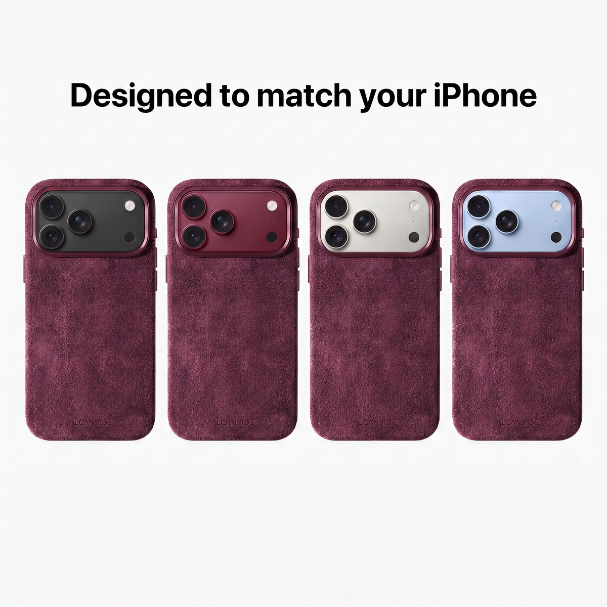 iPhone Alcantara Case - Wine Red