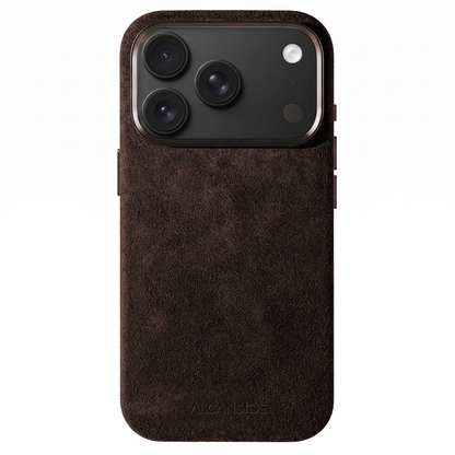iphone alcantara case - Chocolate Brown