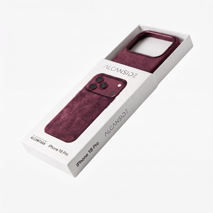 iphone alcantara case - Wine Red