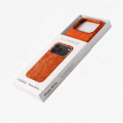 iphone alcantara case - Orange