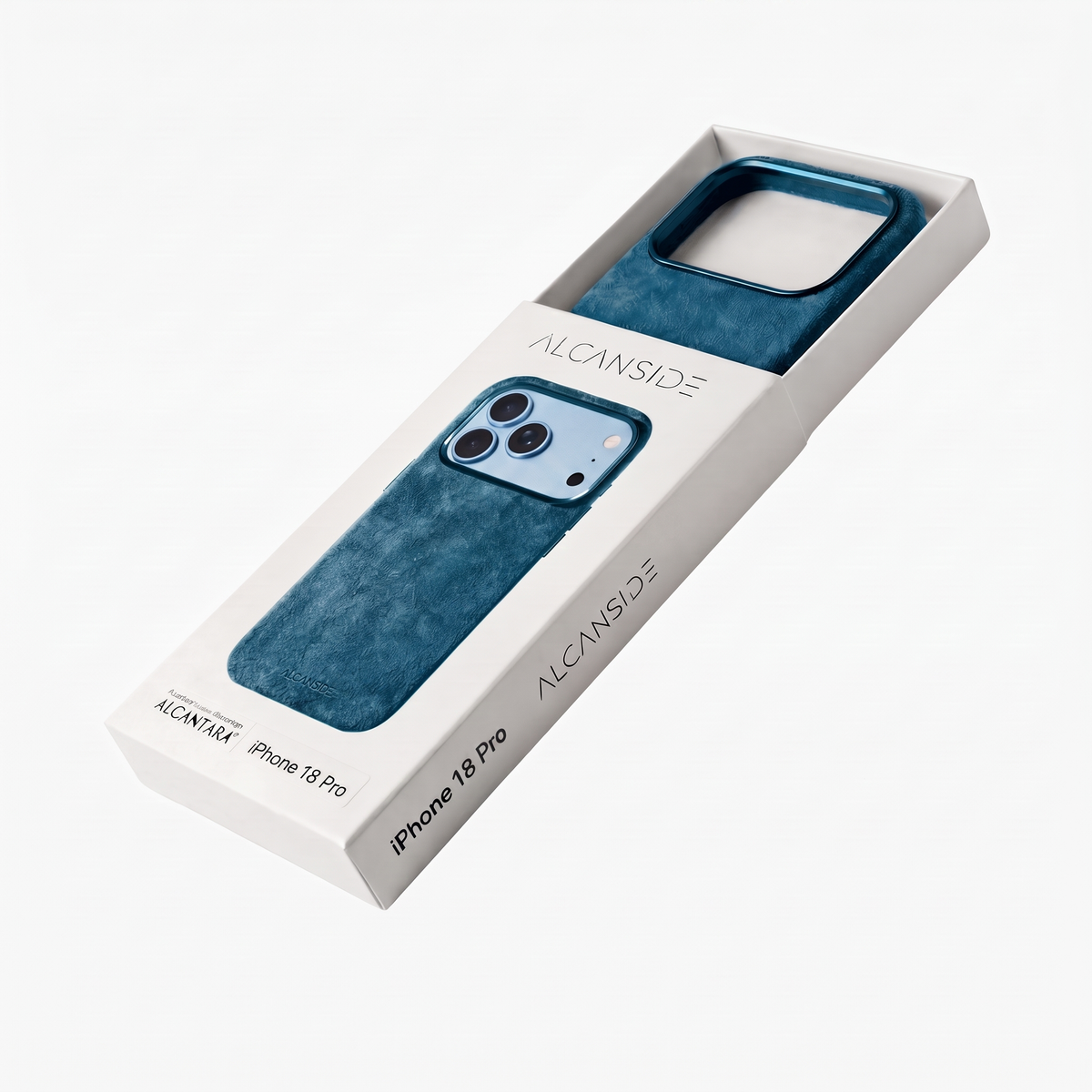 iPhone Alcantara Case - Ocean Blue