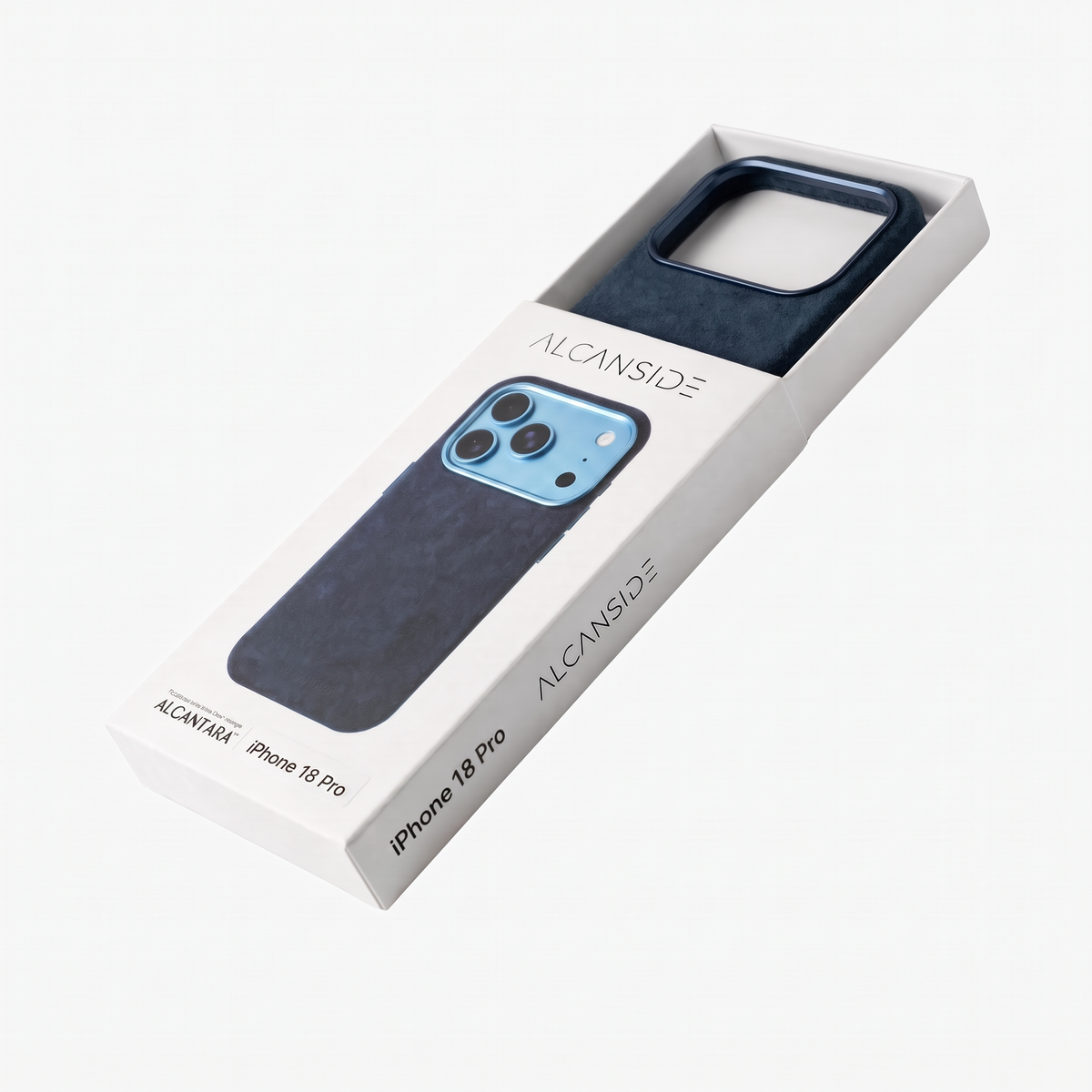 iPhone Alcantara Case - Navy Blue