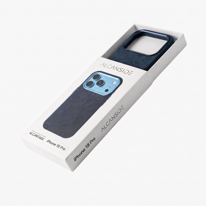 iphone 18 pro alcantara case - Navy Blue