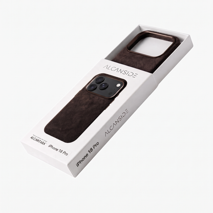 iphone 18 pro max alcantara case - Chocolate Brown