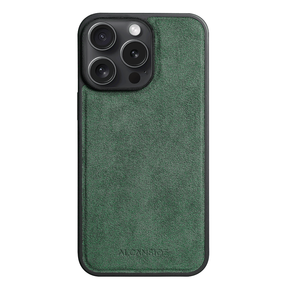 iPhone 12 & 12 Pro - Alcantara Back Cover - Midnight Green
