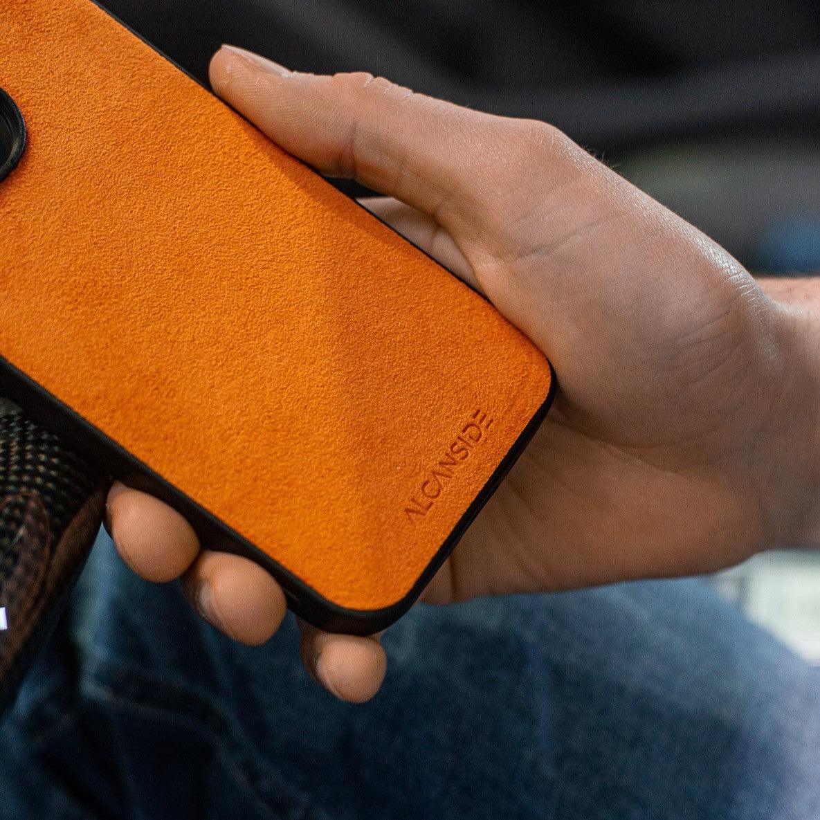 iPhone 12 Mini - Alcantara Back Cover - Orange