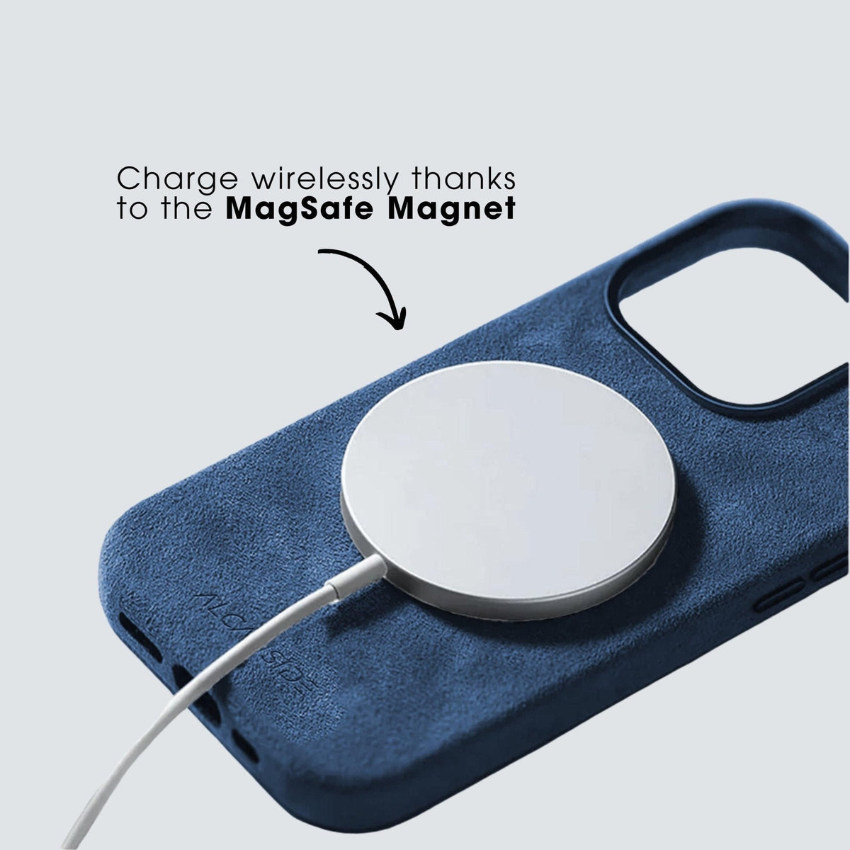 iPhone 13 Pro - Alcantara Case - Ocean blue
