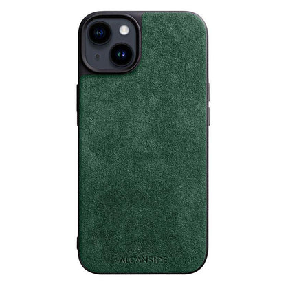 iPhone 14 Plus - Alcantara Back Cover - Midnight Green