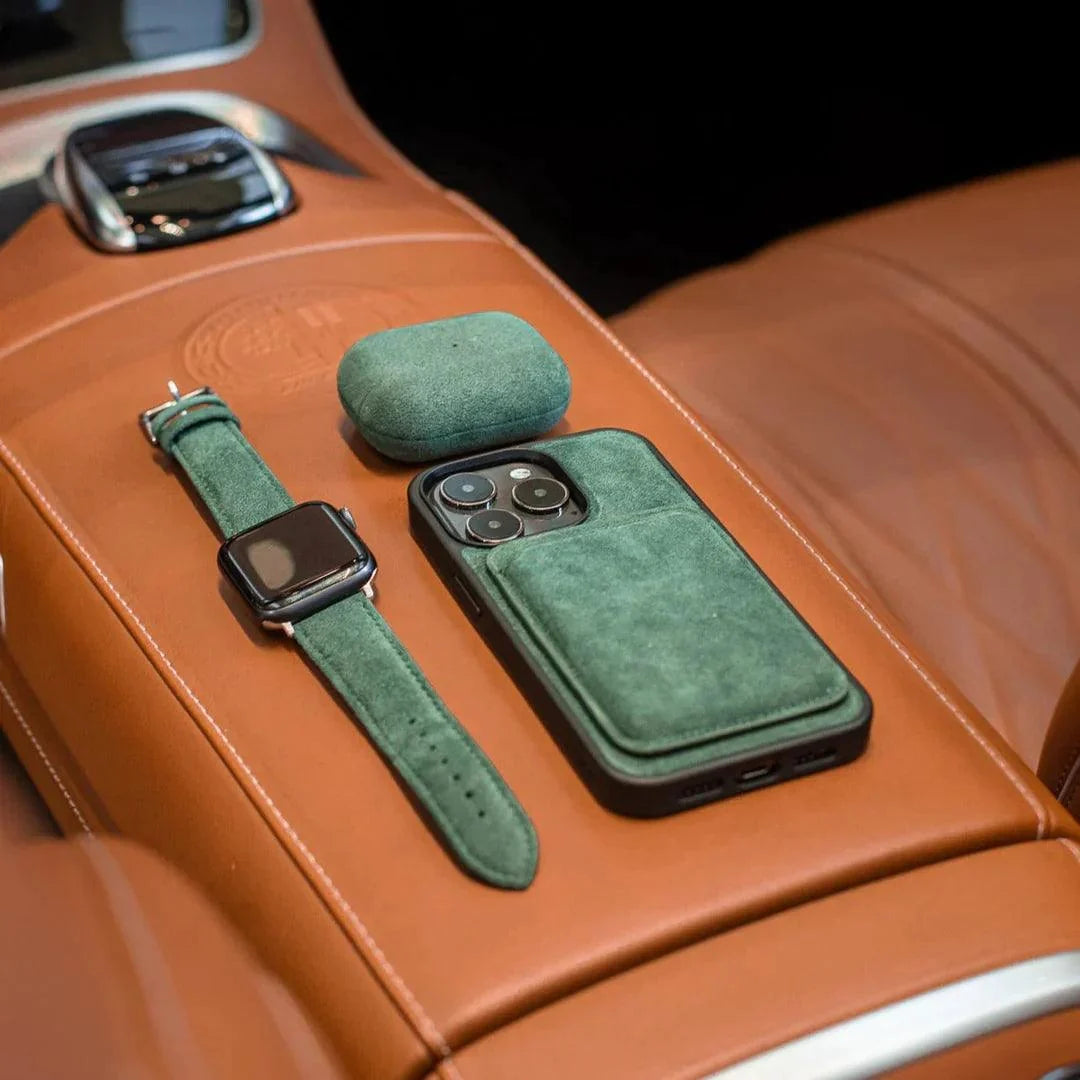 iPhone 14 Pro - Alcantara Back Cover - Midnight Green