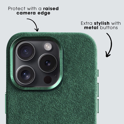iPhone 14 Pro Max - Alcantara Case - Midnight Green