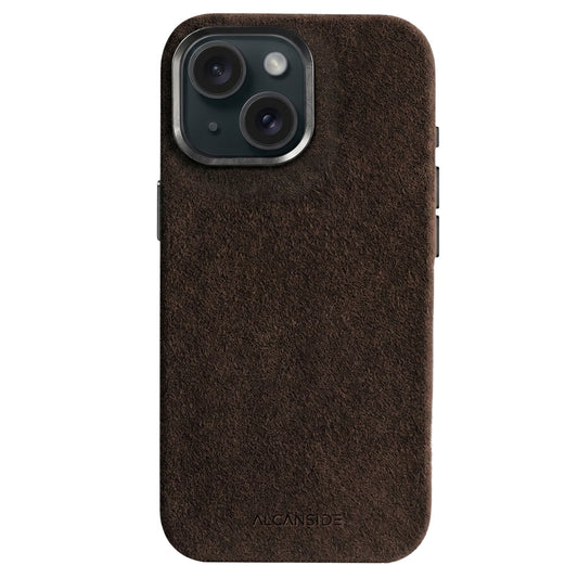 iPhone 15 - Alcantara Case - Chocolate Brown
