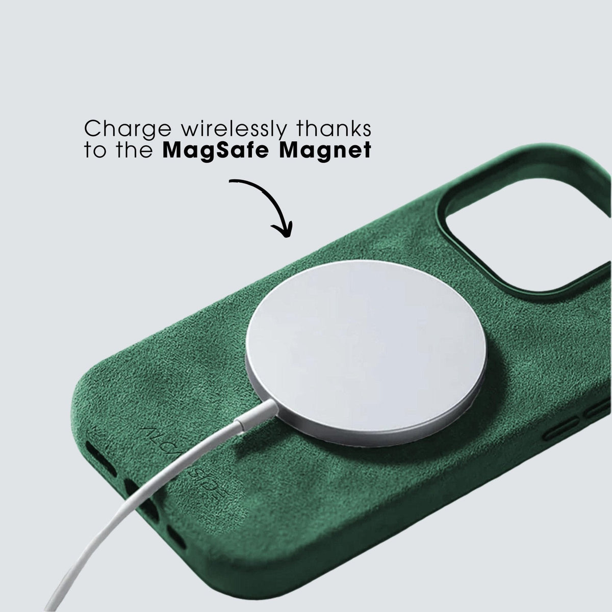 iPhone 15 - Alcantara Case - Midnight Green