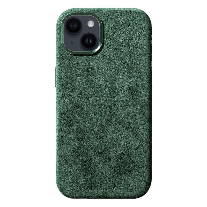 iPhone 15 Plus - Alcantara Case - Midnight Green
