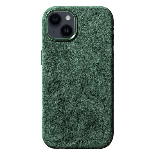 iPhone 15 Plus - Alcantara Case - Midnight Green