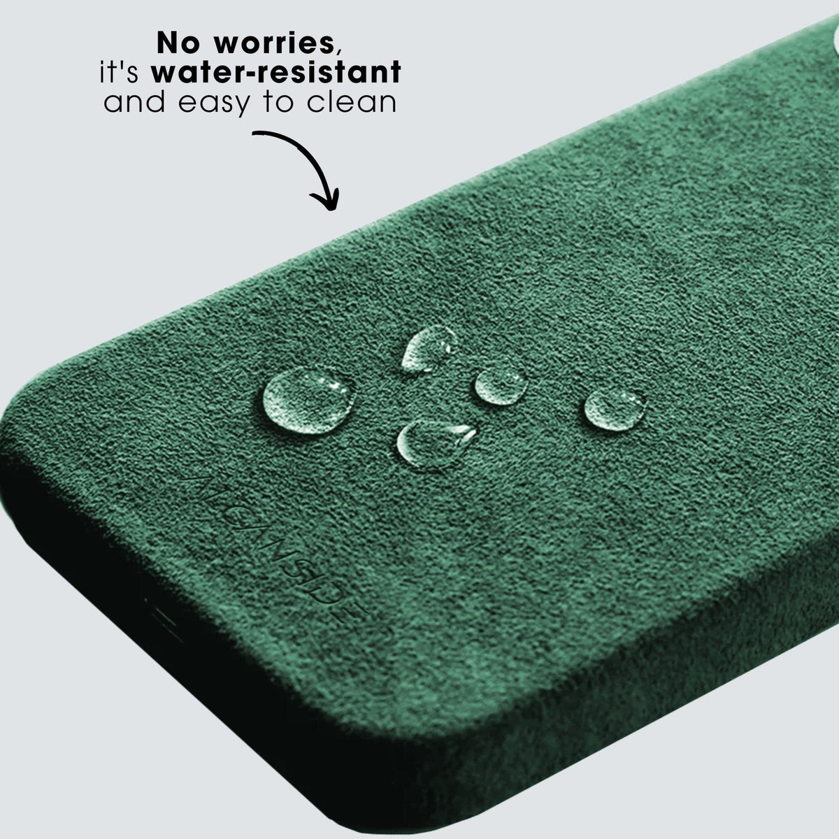 iPhone 15 Plus - Alcantara Case - Midnight Green