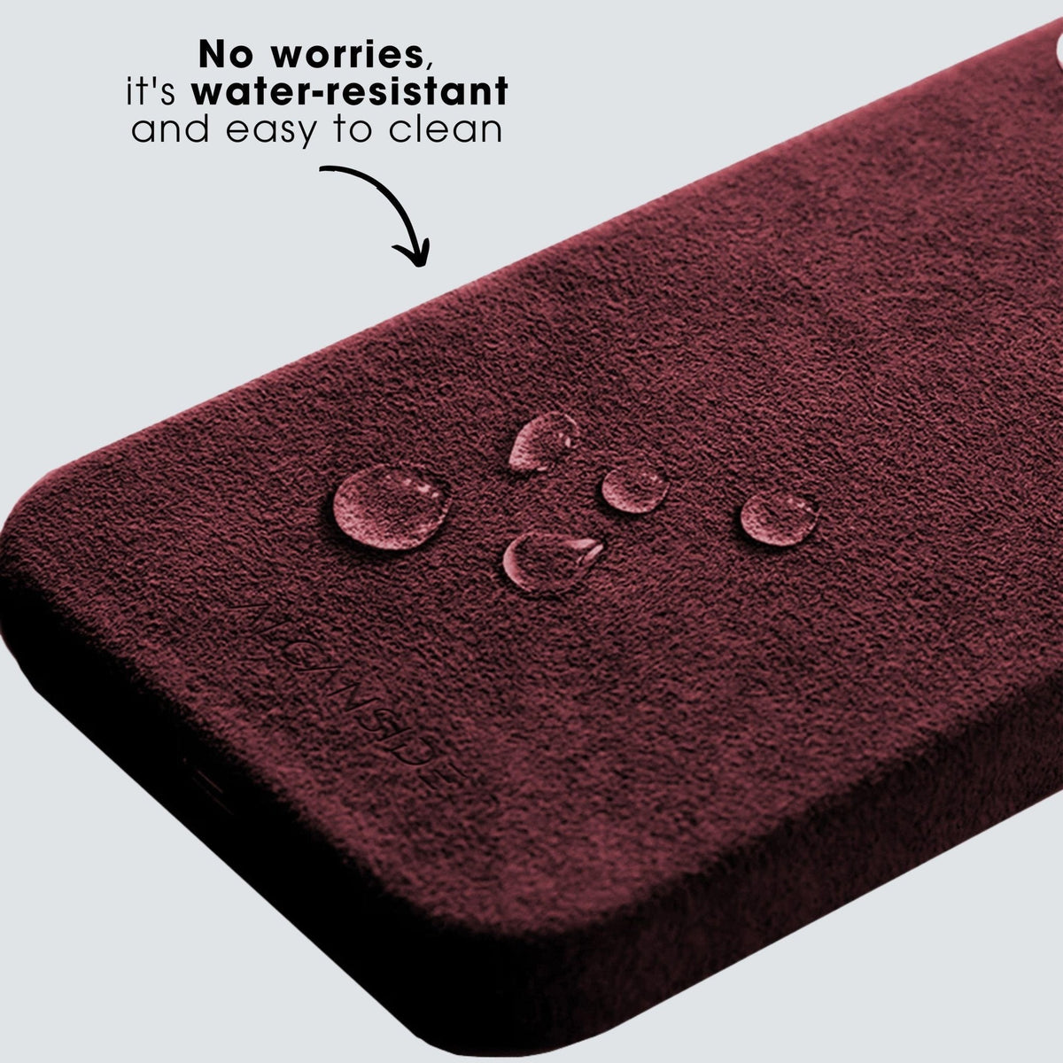 iPhone 15 Plus - Alcantara Case - Wine Red
