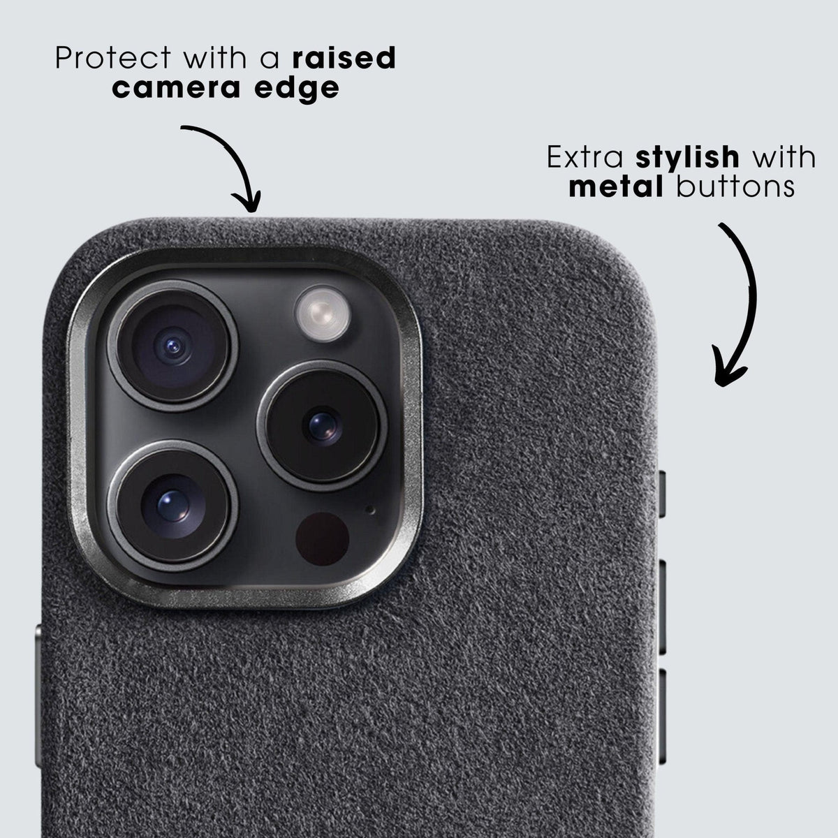 iPhone 15 Pro Max - Alcantara Case - Space Grey