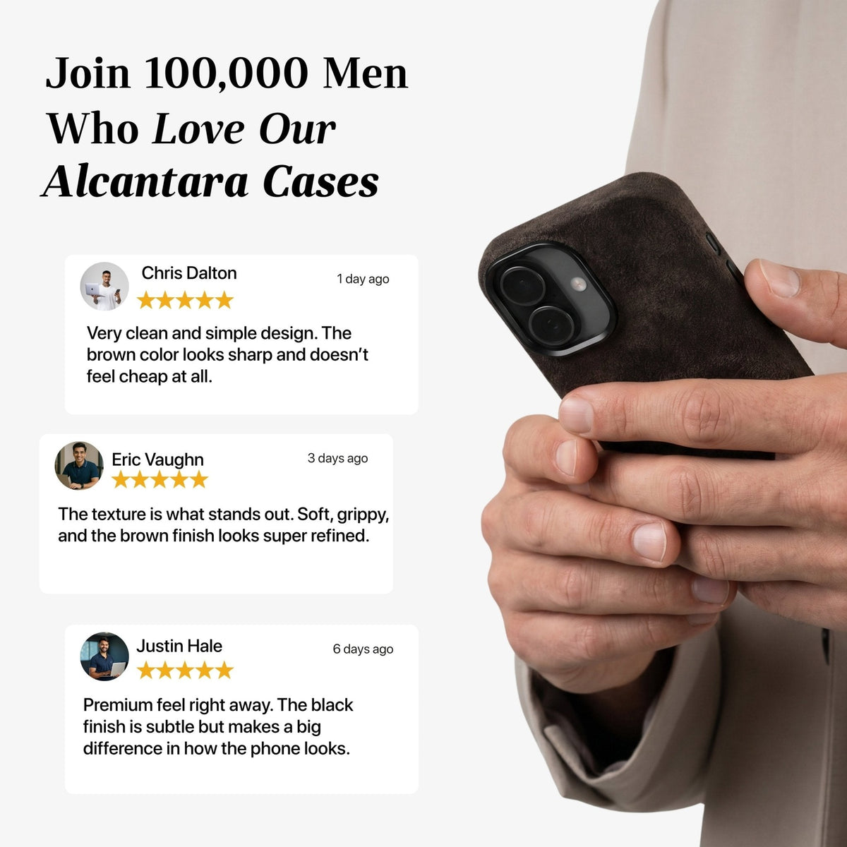 iPhone 16 - Alcantara Case - Chocolate Brown