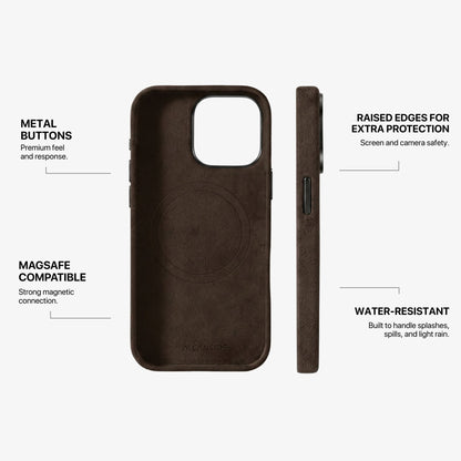 iPhone 16 - Alcantara Case - Chocolate Brown