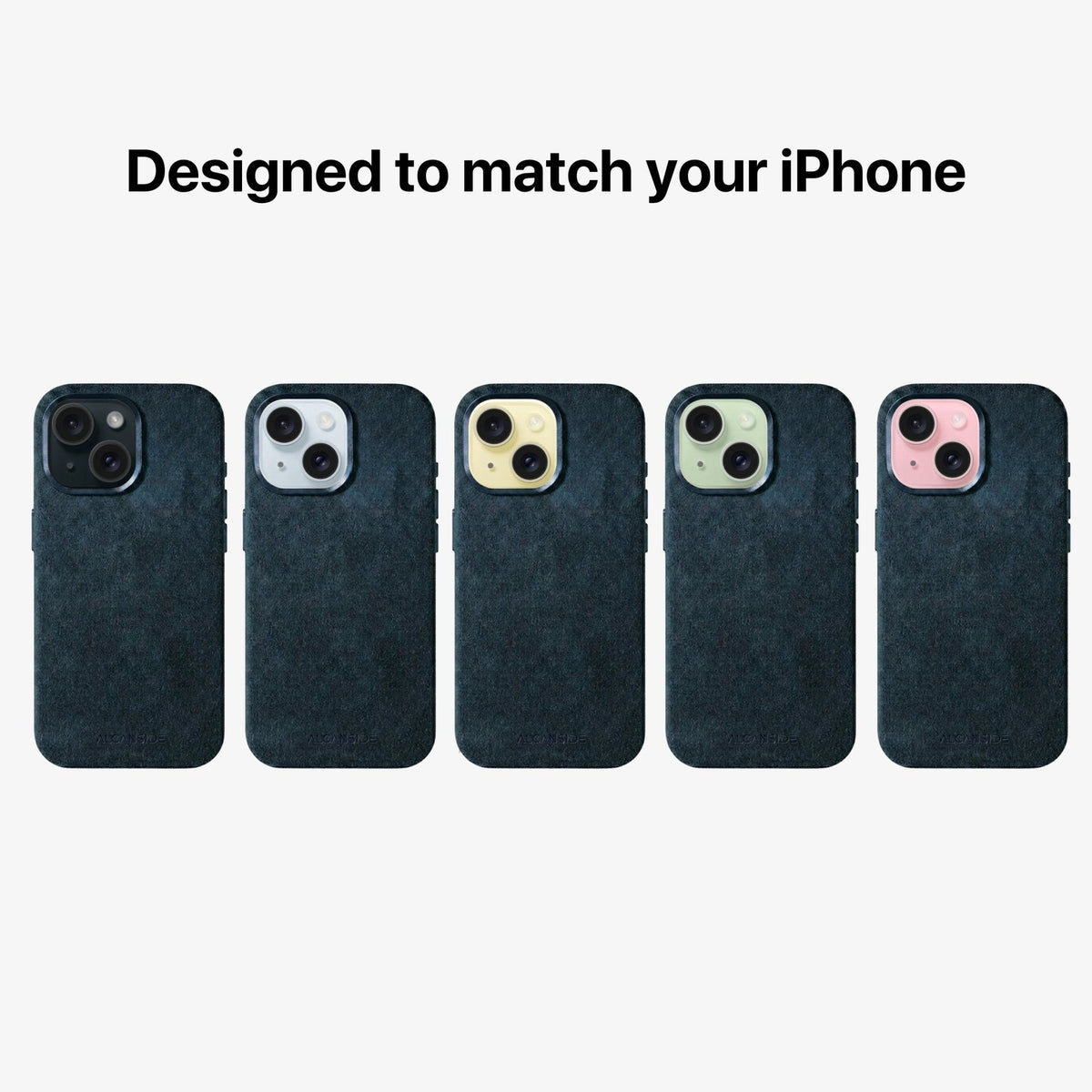 iPhone 15 - Alcantara Case - Navy Blue