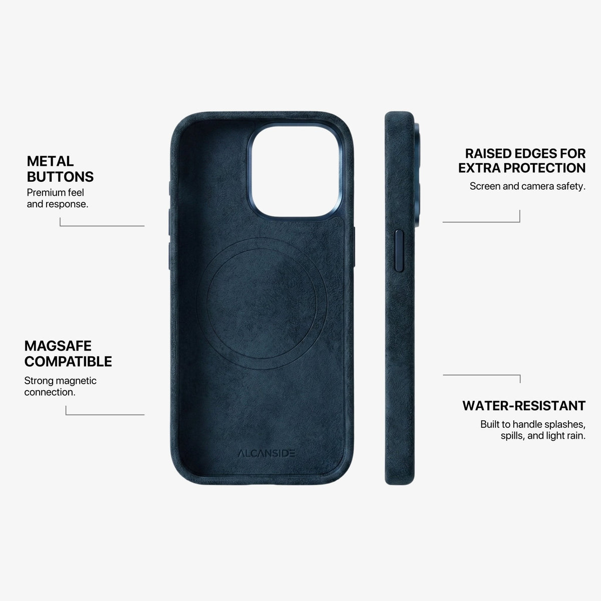 iPhone 15 - Alcantara Case - Navy Blue