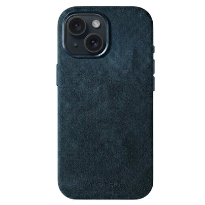 iphone alcantara case - Navy Blue