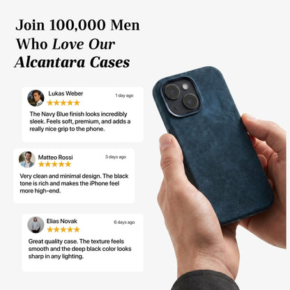 iPhone 16 - Alcantara Case - Navy Blue