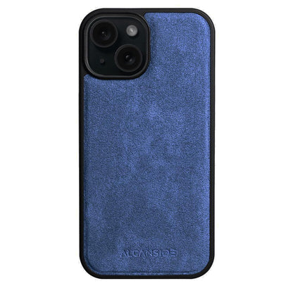 iphone 15 alcantara back cover - Ocean Blue